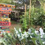 Working Food garden with hand painted signs